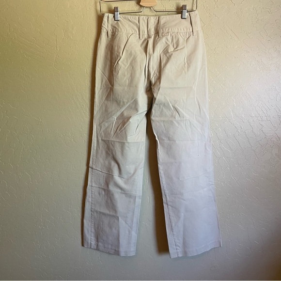 Express Khaki Brown Straight Leg Low Rise Trousers - Picture 3 of 7